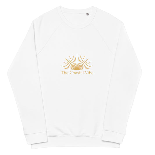 Unisex organic raglan sweatshirt - The Coastal Vibe